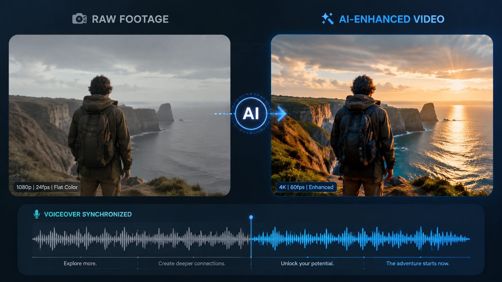 ai video editor with voiceover feature workflow