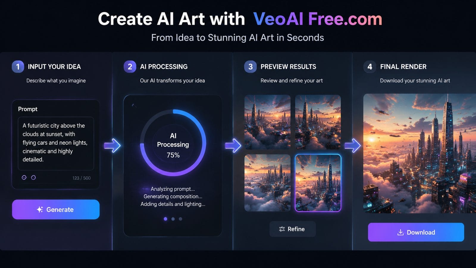 veoai free. com workflow