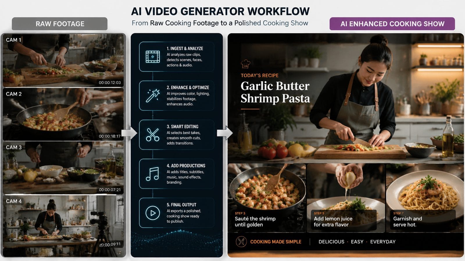 ai video generator for cooking shows workflow