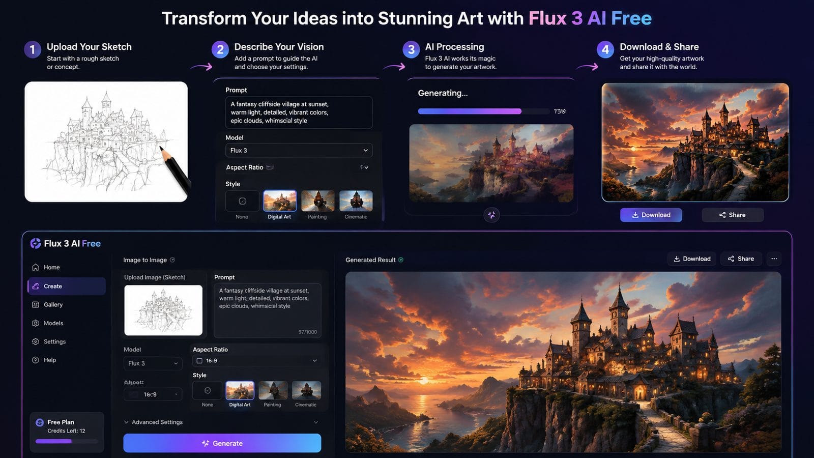 flux 3 ai free workflow