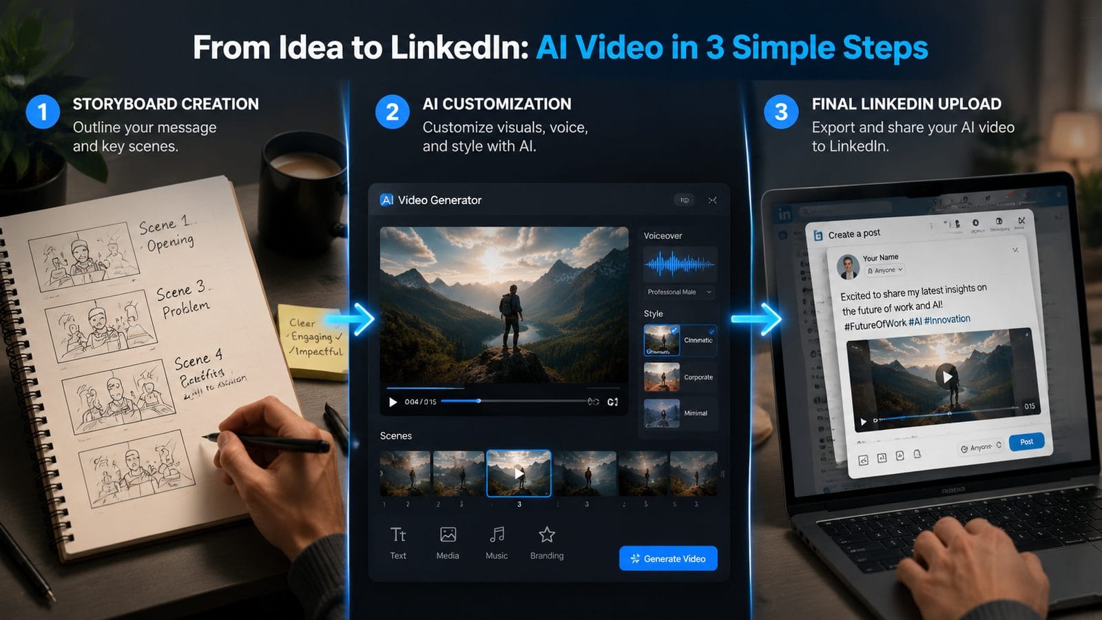 best ai video generator for linkedin workflow