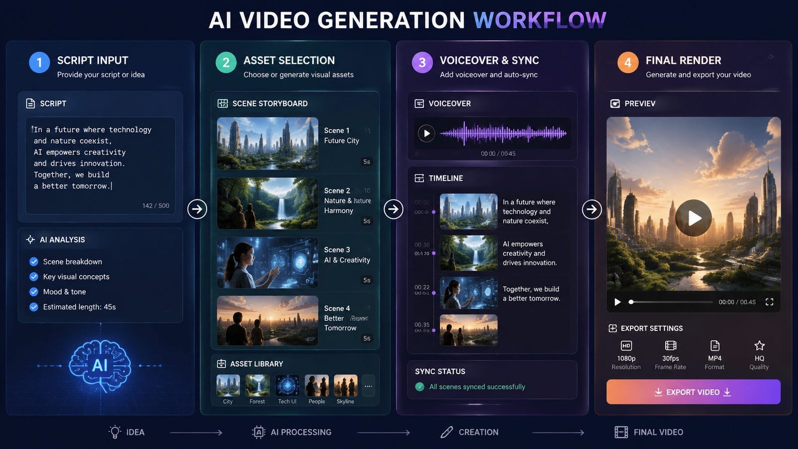 ai video generator for product demonstrations workflow