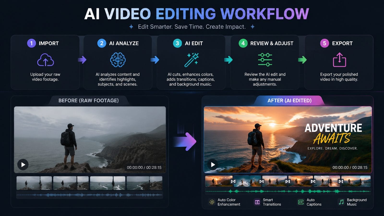 how to edit videos using ai for free workflow