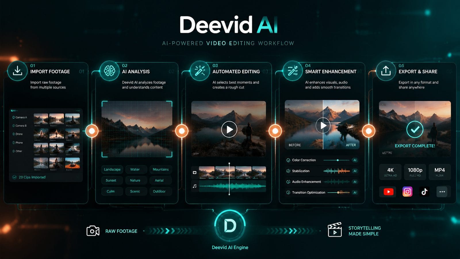 deevid ai video agent workflow tutorial workflow