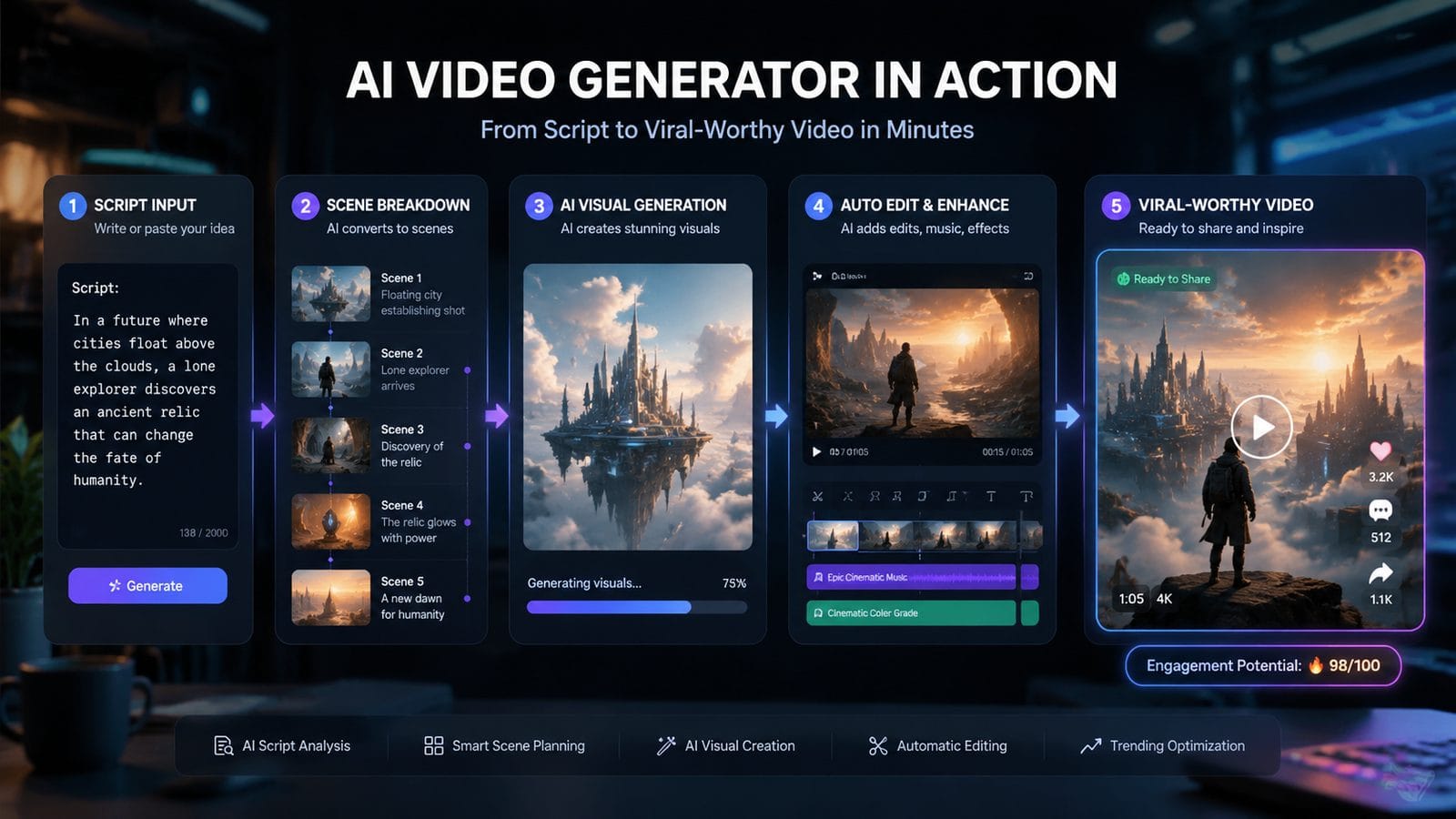 top ai video generators for viral videos workflow