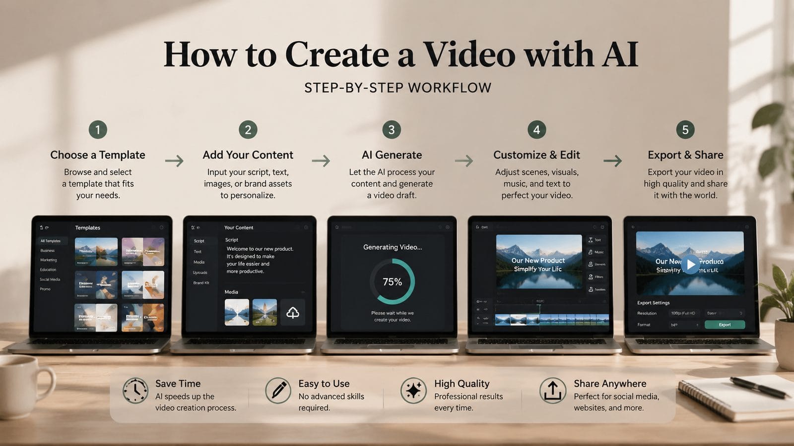 best ai video tools for beginners workflow