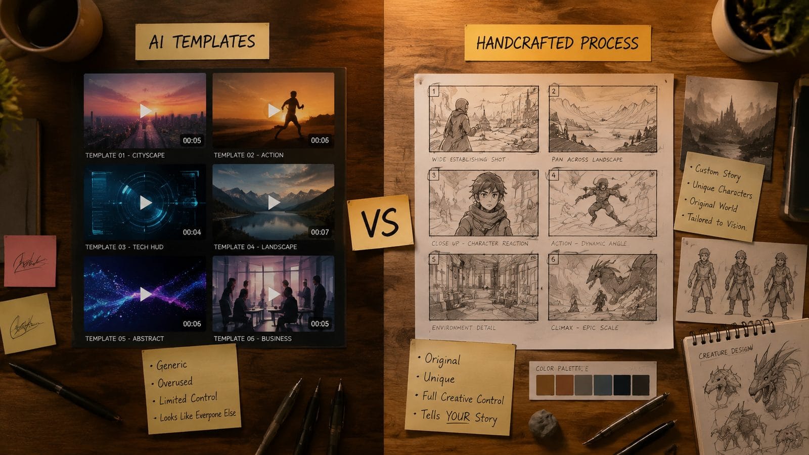 overusing templates in ai video editing workflow