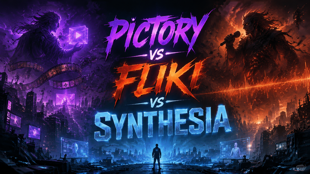 Pictory vs Fliki vs Synthesia 2026: Best AI Video Tool?
