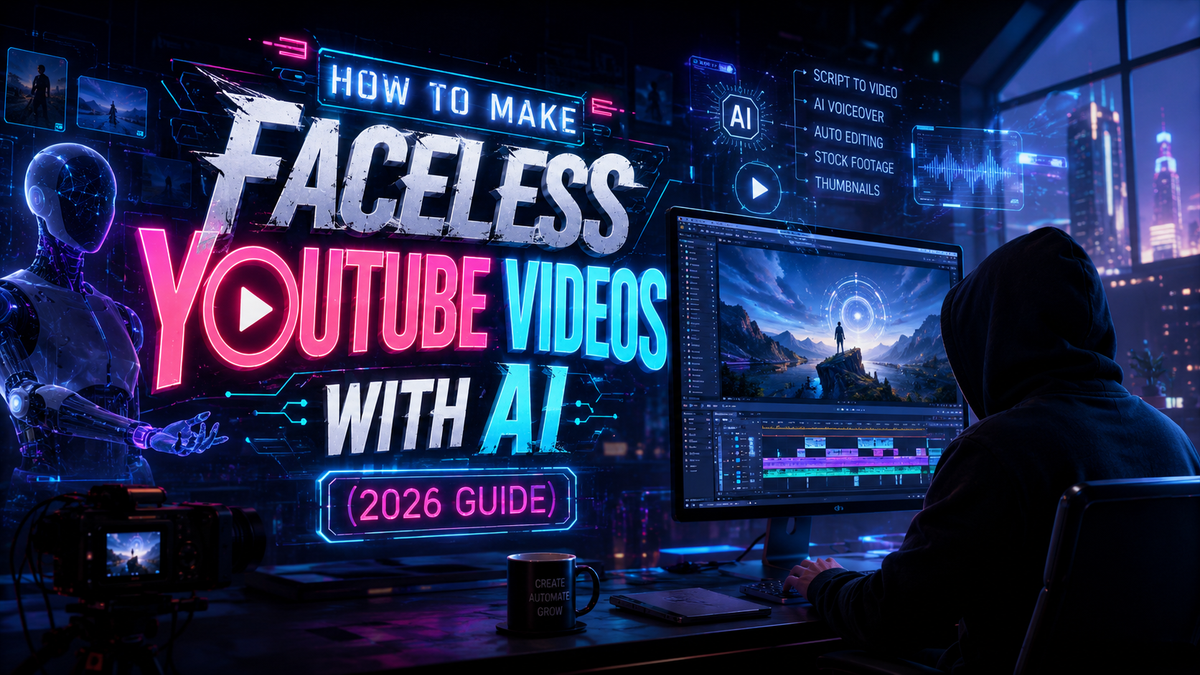 How to Make Faceless YouTube Videos with AI (2026 Guide)