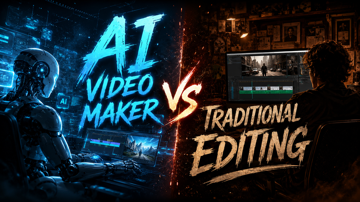 AI Video Maker vs Traditional Editing (2026 Guide)