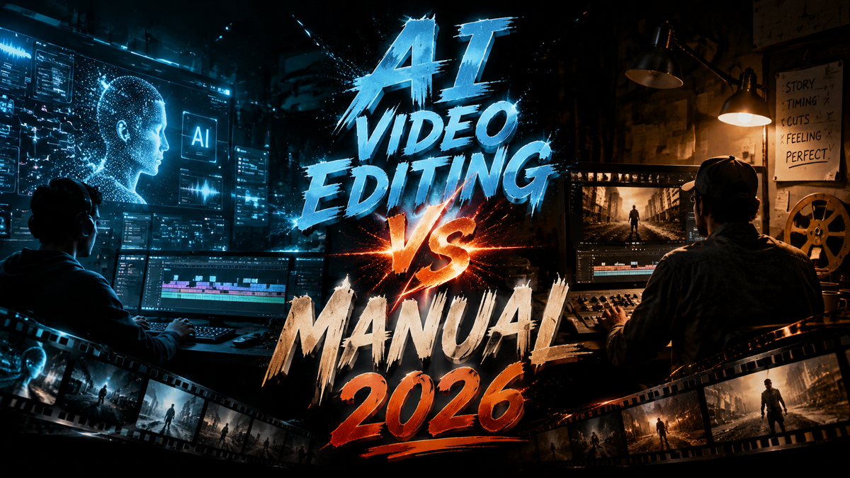 Edición de video con IA vs manual en 2026: ¿Cuál gana?