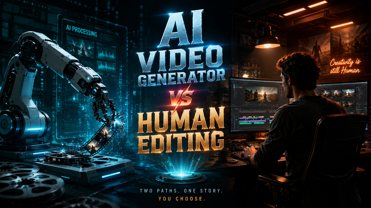 Generador de videos con IA vs edición humana: ¿Cuál elegir?