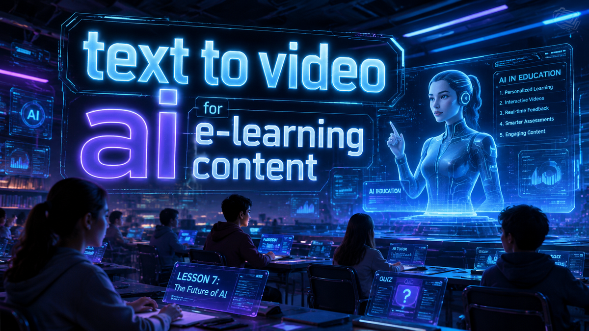 IA de Texto a Video para Contenido E-Learning en 2026