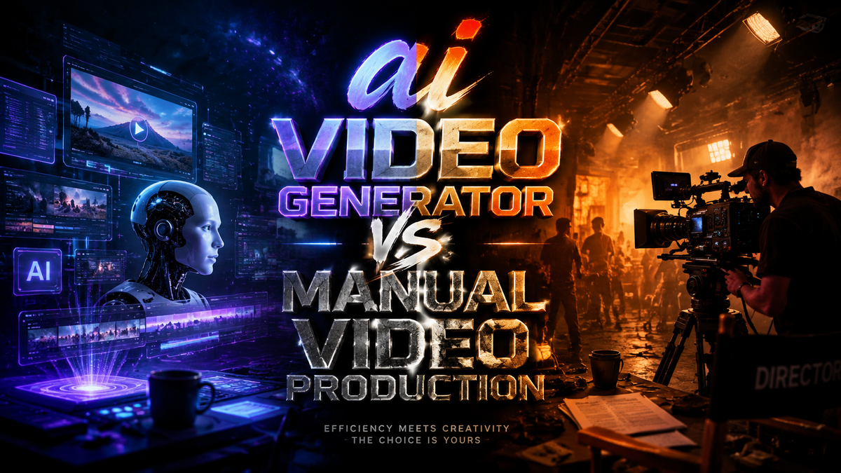 Generador de videos con IA vs producción manual: Comparativa 2026