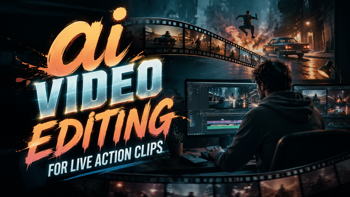 Edición de video con IA para clips de acción en vivo (2026)