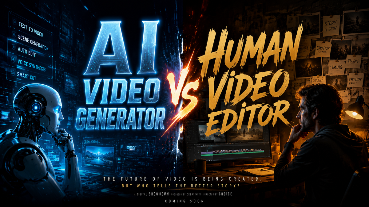 Generador de videos con IA vs Editor humano: ¿Cuál elegir?