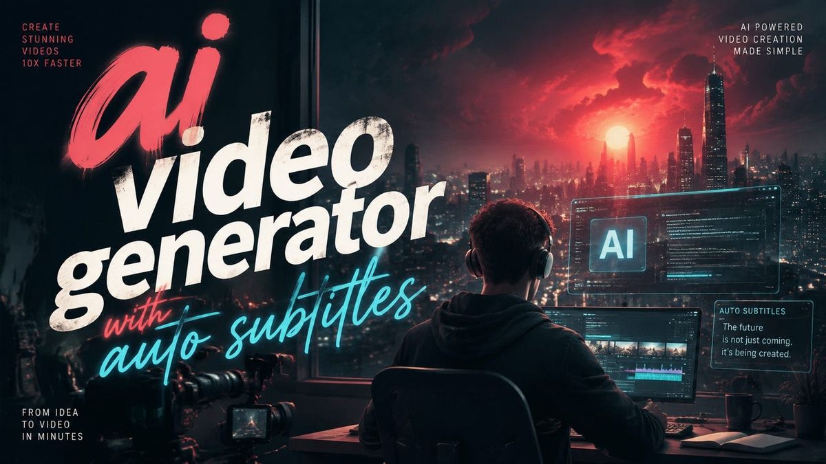 KI-Videogenerator mit automatischen Untertiteln | 2026
