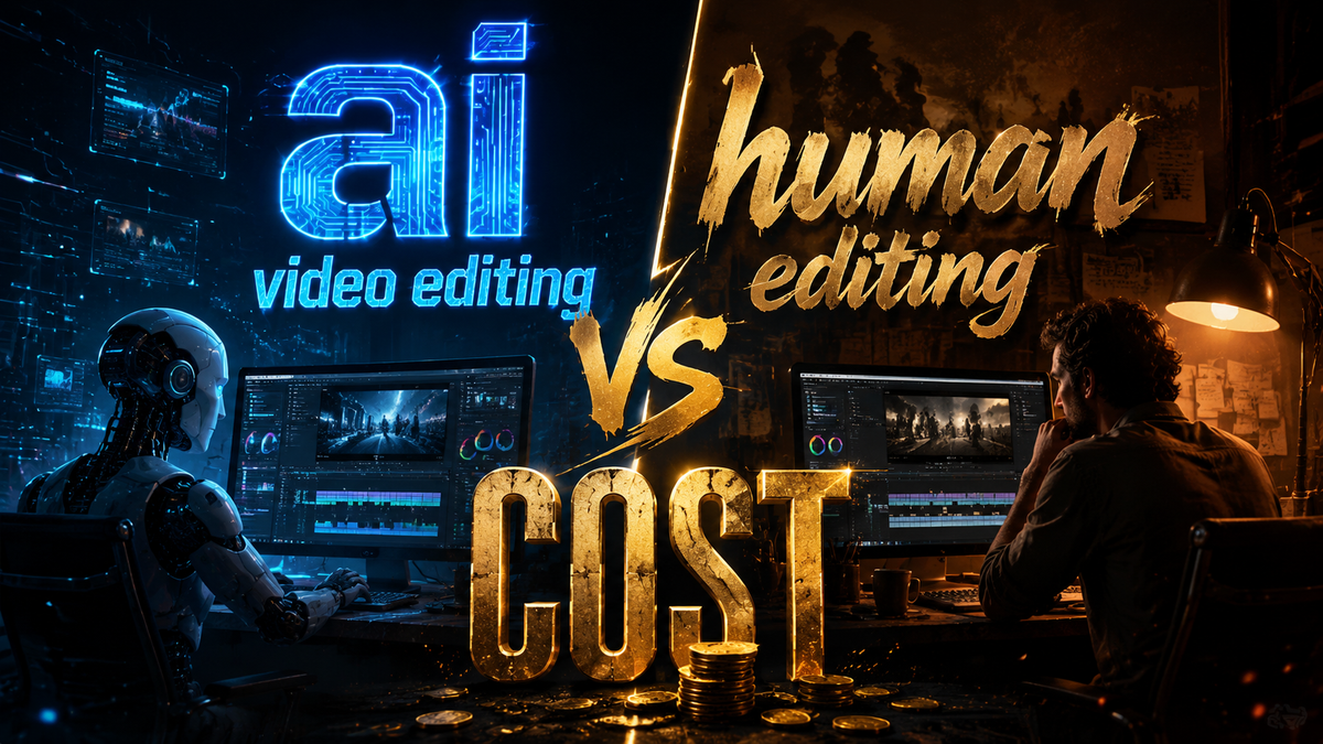 AI vs Human Video Editing Cost in 2026: Full Breakdown