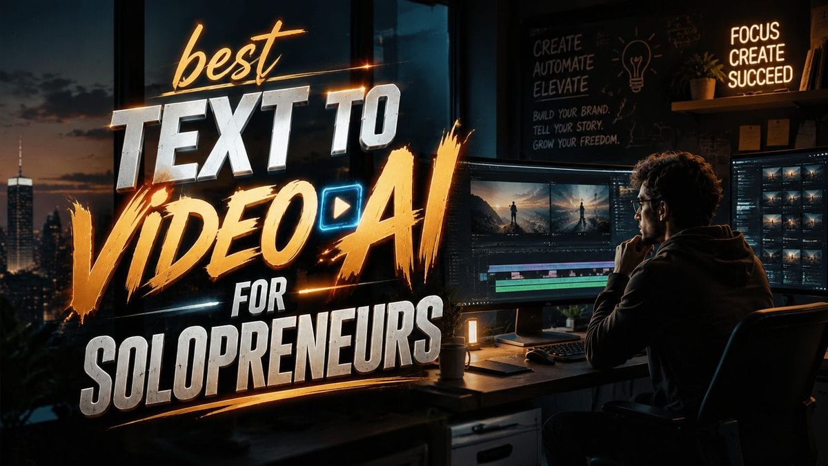 Mejor IA de texto a video para solopreneurs en 2026