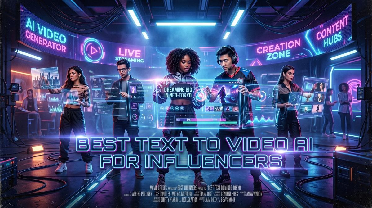 インフルエンサー向け最高のテキスト動画AIツール2026