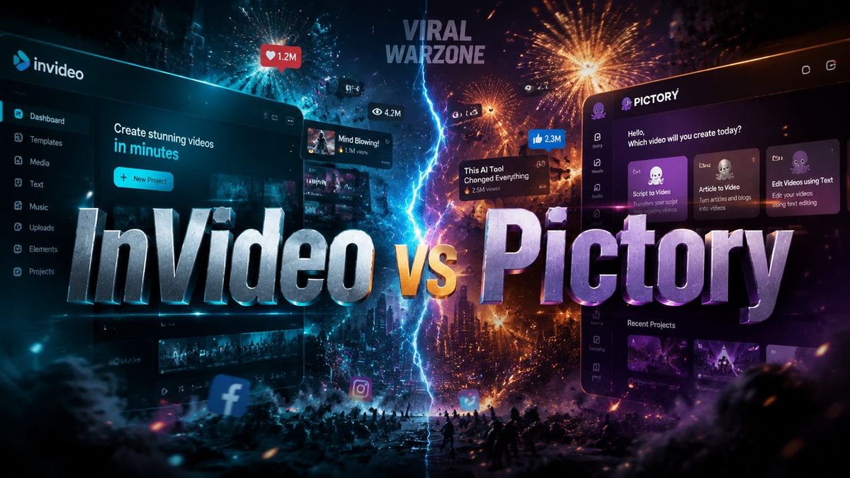 InVideo vs Pictory für Social Media Content (2026)