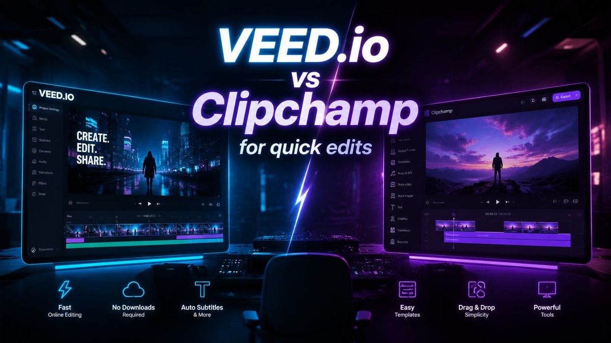 VEED.io vs Clipchamp: Which Is Faster for Quick Edits in 2026?
