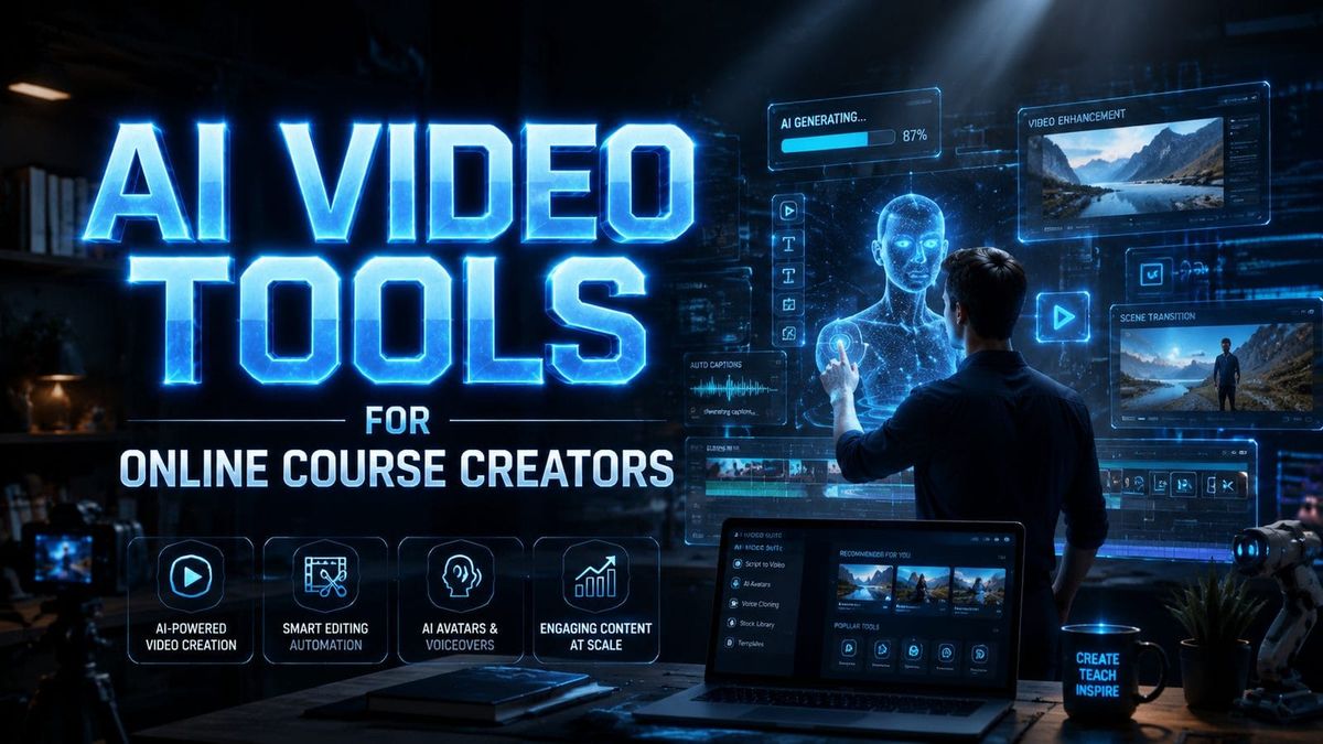 Herramientas de video con IA para creadores de cursos online