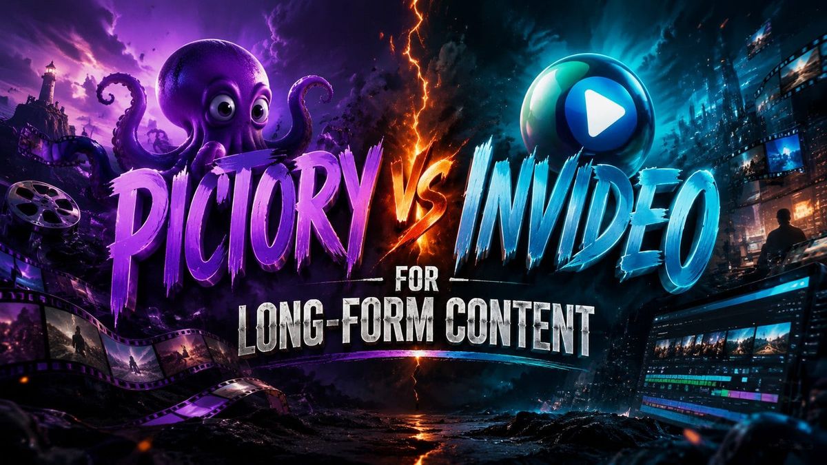 Pictory vs InVideo pour le contenu long : Comparaison 2026