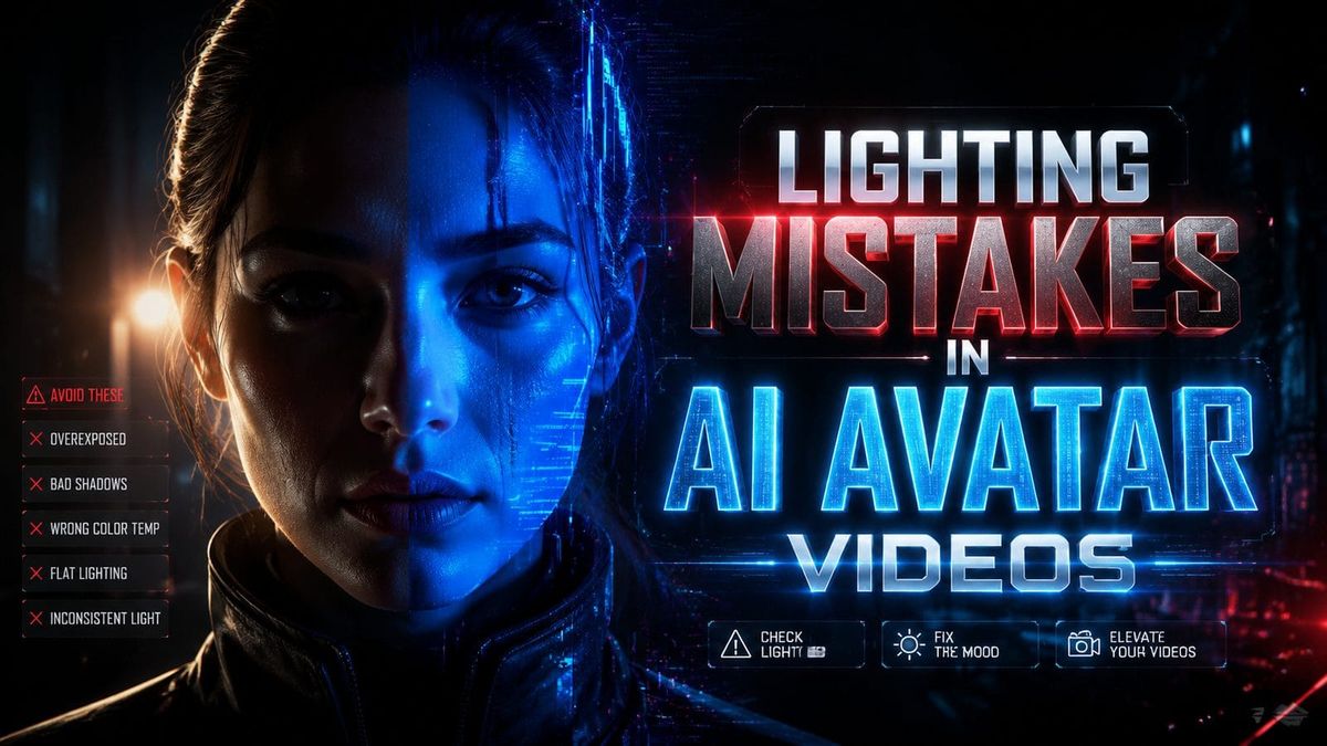 AIアバター動画の照明ミスを回避する方法（2026年版）