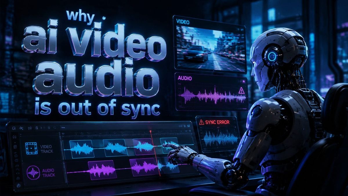 ¿Por qué el audio y video de IA no están sincronizados?