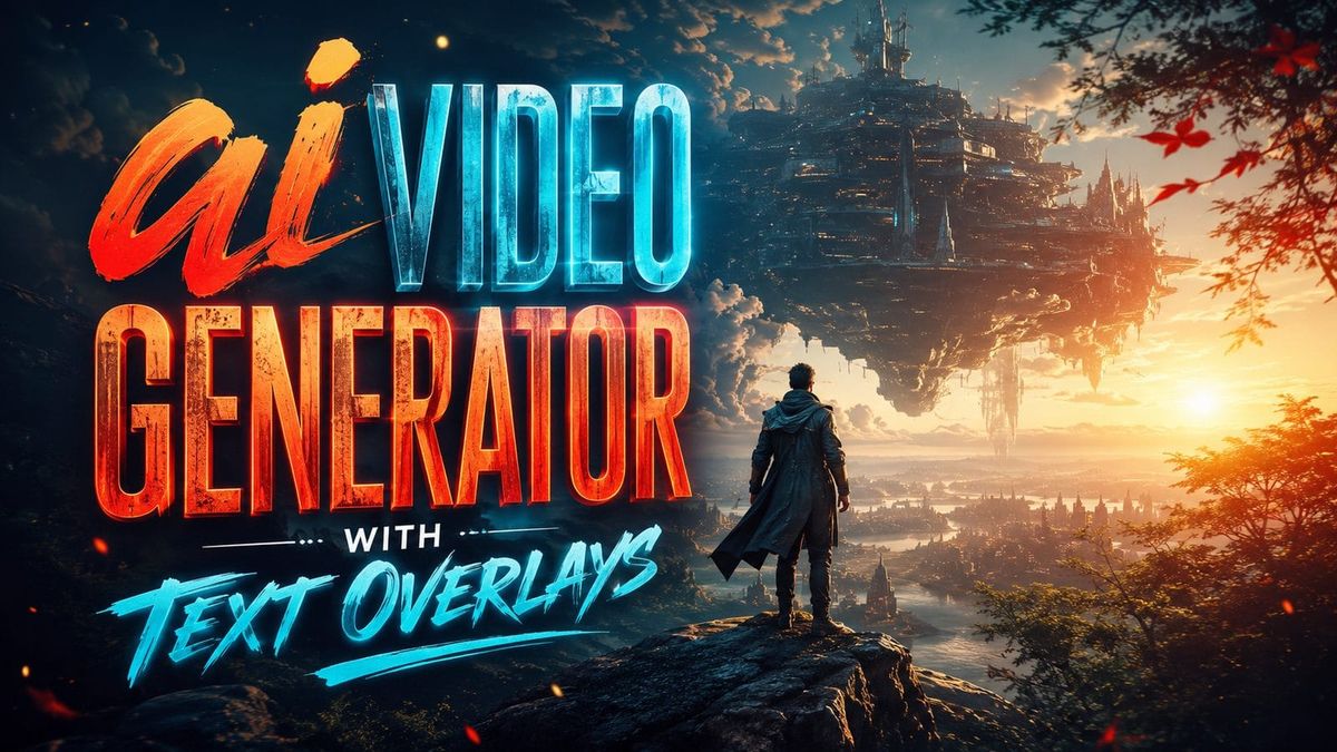 AI Video Generator mit Text Overlays - Professionelle Videos