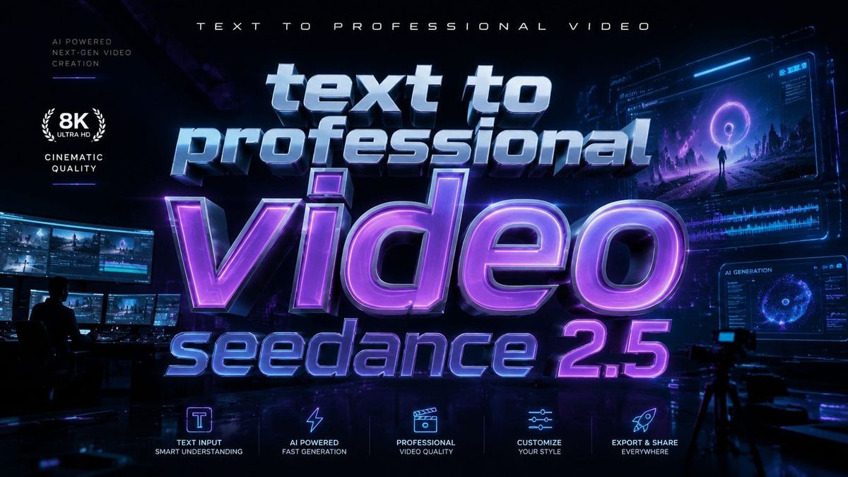 Text to Professional Video Seedance 2.5: Crea Videos Profesionales