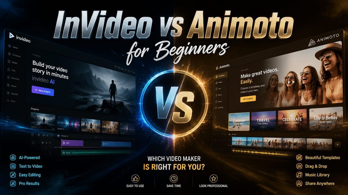 InVideo vs Animoto for Beginners: Which Tool Wins in 2026?