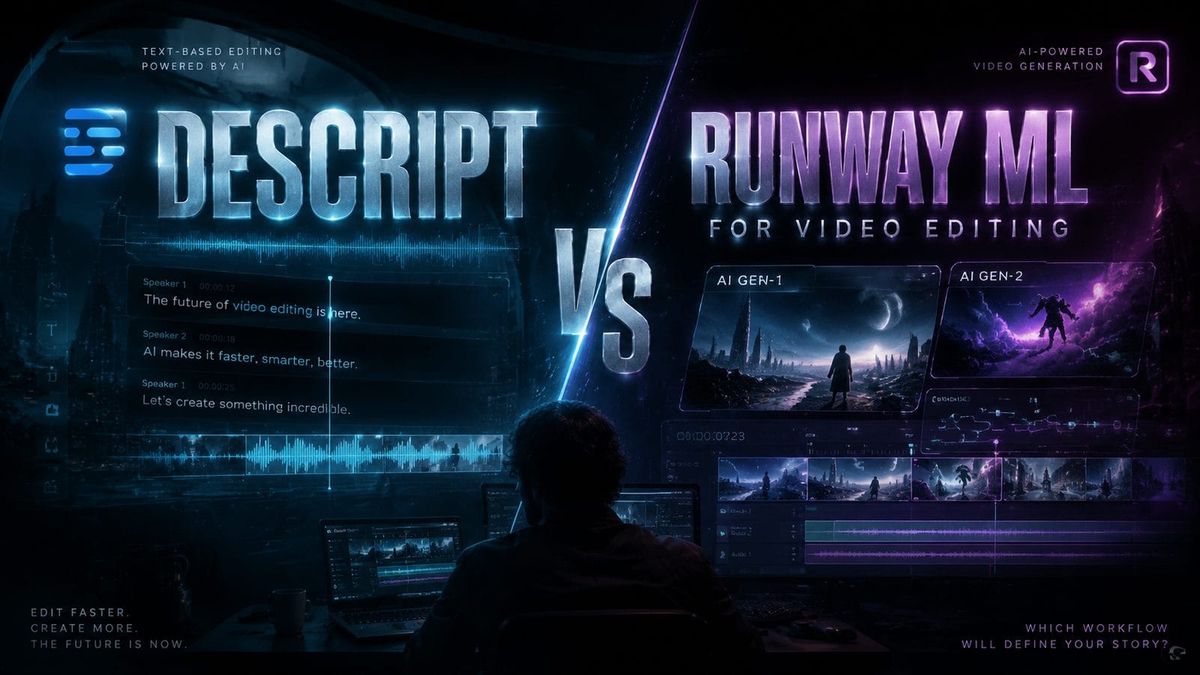 Descript vs Runway ML for Video Editing: Which AI Tool Wins in 2026?