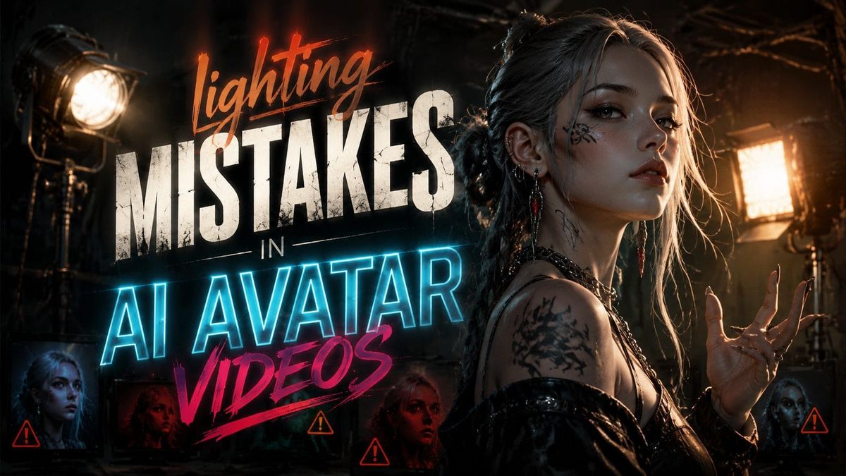 Why Lighting Mistakes Happen in AI Avatar Videos and How to Fix Them