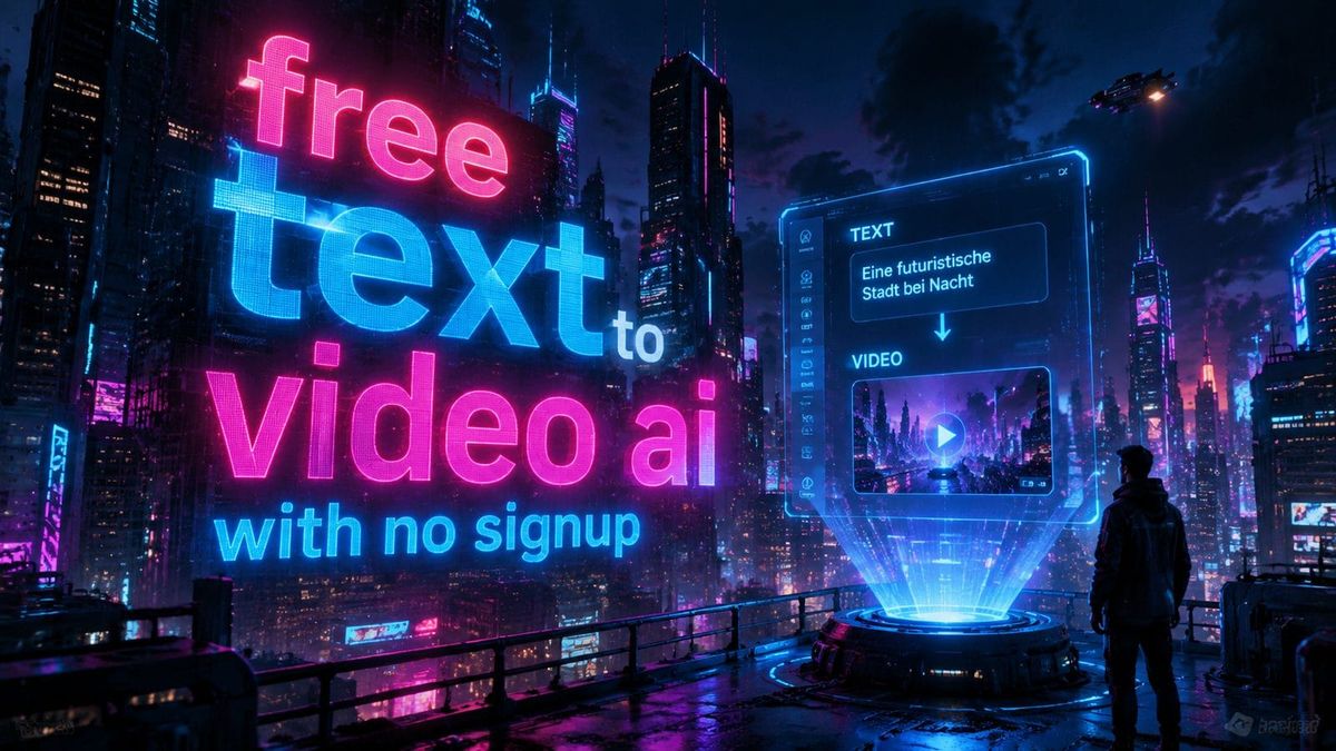 How Does Free Text to Video AI Work in 2026? No Signup Needed