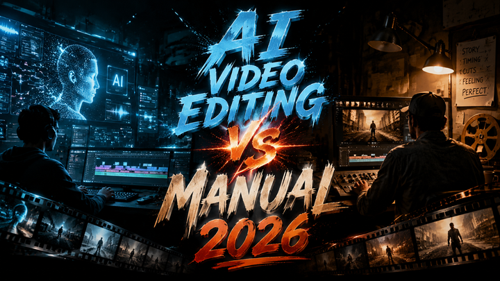KI-Videobearbeitung vs. manuelle Bearbeitung 2026: Wer gewinnt?