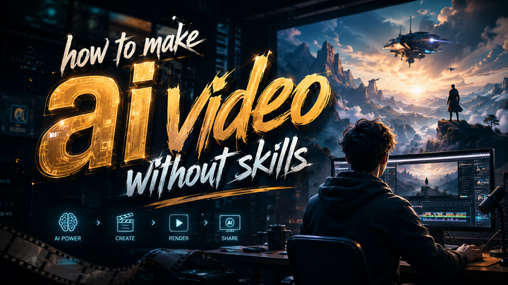 How to Make AI Video Without Skills in 2026 (Easy Guide)