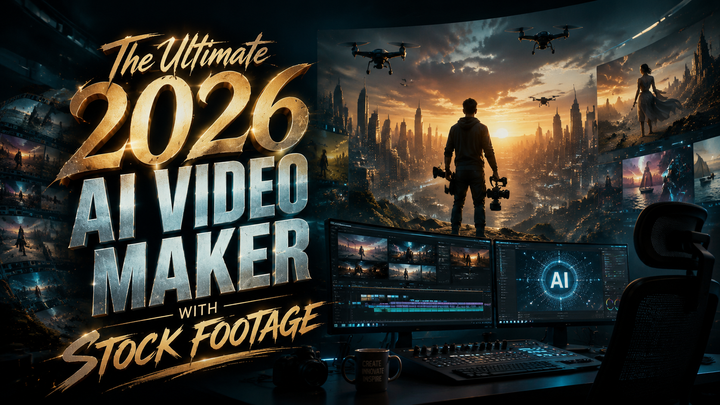 The Ultimate 2026 AI Video Maker with Stock Footage