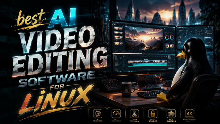 Mejor software de edición de vídeo con IA para Linux en 2026
