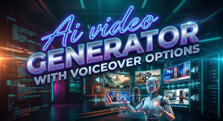 Generador de videos con IA y opciones de voz en off