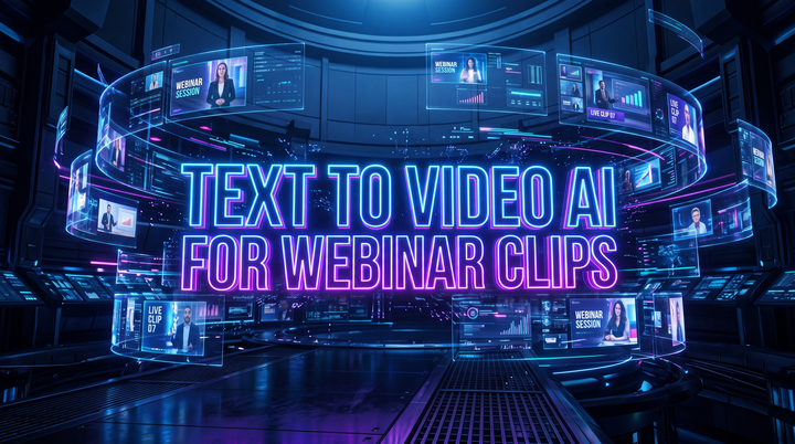 Text to Video AI for Webinar Clips: 2026's Ultimate Tool