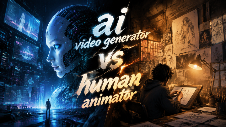 Generador de videos con IA vs animador humano en 2026