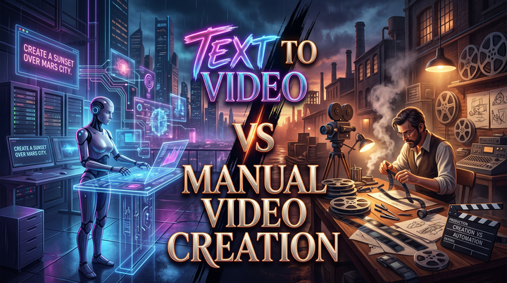 Text to Video AI vs Criação Manual de Vídeos: Qual Escolher?