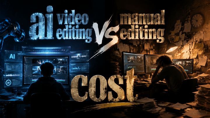 Edição de Vídeo por IA vs Manual: Custos em 2026