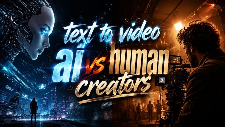IA de texto a video vs creadores humanos: Comparativa 2026