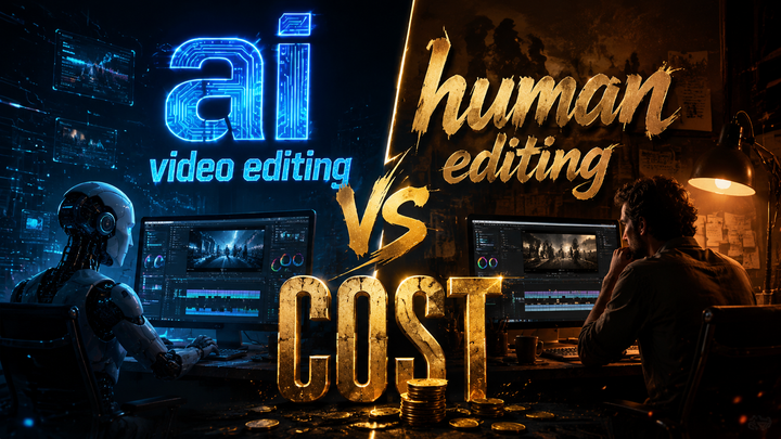 AI vs Human Video Editing Cost in 2026: Full Breakdown