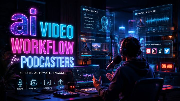 Flujo de trabajo con IA para videos de podcasters