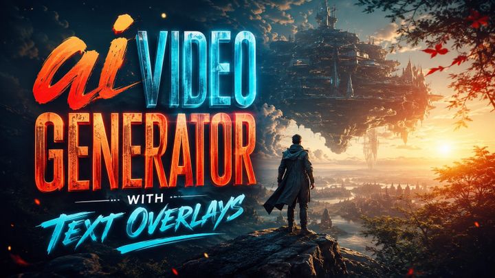 AI Video Generator mit Text Overlays - Professionelle Videos