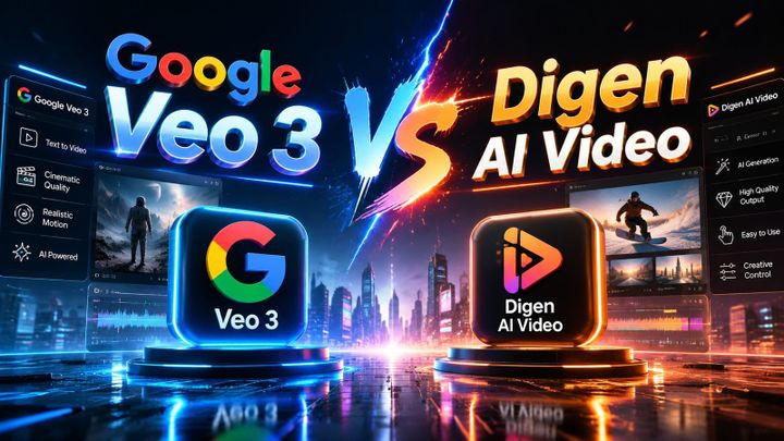 Google Veo 3 vs Digen AI Video: Which AI Tool Dominates in 2026?